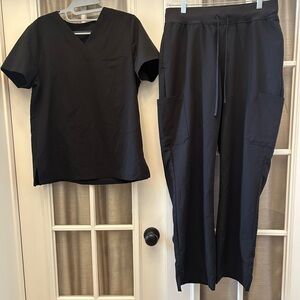 Mandala Black Scrub Set Size Medium EUC